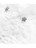 Elegantná blúzka vo farbe ecru s golierom (8521/2)