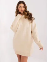 Svetlo béžové oversize svetrové šaty Rue Paris (0568) Svetlo béžové oversize svetrové šaty Rue Paris (0568)