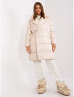 Dámska ľahká páperová zimná bunda Továrenská cena light beige (TR8310) Dámska ľahká páperová zimná bunda Továrenská cena light beige (TR8310)