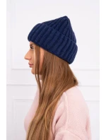Čiapka s rolovaním Magda K293 navy blue