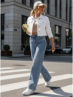 Dámske široké džínsy UY2871 modré - FashionStreet Dámske široké džínsy UY2871 modré - FashionStreet