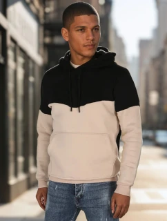 Pánska základná mikina s kapucňou čierna FashionStreet BX5881