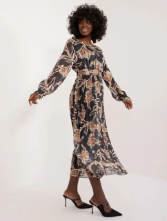 DHJ SK 13928 Šaty.42 čierna a béžová