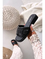 Dámske papuče na nízkom podpätku 78-192A Black - Stephan Paris