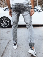 Pánske džínsové nohavice jogger šedé FashionStreet UX4039
