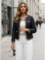 Dámska prešívaná prechodná bunda čierna FashionStreet TY5530
