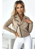 Dámska bunda 481-1 svetlohnedá - Numoco basic