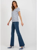 Dámska blúzka RV TS 8568.76 biela a tmavo modrá - FPrice