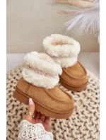 Detské členkové topánky s kožušinou a ťavím vzorom Melefia Detské členkové topánky s kožušinou a ťavím vzorom Melefia