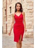 Večerné šaty SUK0405 červené - Roco Fashion