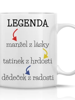 LEGEND - klasický biely keramický hrnček 300 ml