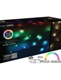 VIANOČNÝ STROMČEK SVETELNÁ REŤAZ 96 LED RGB S DIAĽKOVÝM OVLÁDANÍM