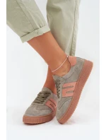 Dámské tenisky z pravé semiše Zelené Delyssia