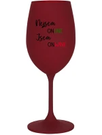 NEJSEM ONLINE JSEM ONWINE - bordo sklenice na víno 350 ml NEJSEM ONLINE JSEM ONWINE - bordo sklenice na víno 350 ml