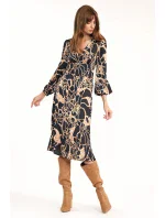 Dámske šaty S190 čierno-hnedá - Nife