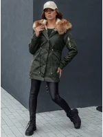 Dámska zimná bunda s kapucňou AVENA II zelená FashionStreet TY4512