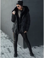 LUNAVI dámska zimná bunda prešívaná s kožušinou čierna FashionStreet TY4667