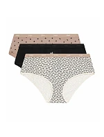 Dámske bavlnené nohavičky 3 ks DIM LES POCKETS COTTON BOXER 3x - DIM - biele