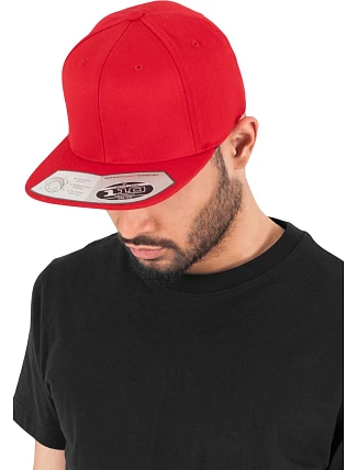 Flexfit 110 6-panelová čiapka „Fitted Snapback“ 55.0110 červená Flexfit 110 6-panelová čiapka „Fitted Snapback“ 55.0110 červená
