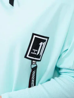 Oversize mikina s asymetrickými bokmi mint