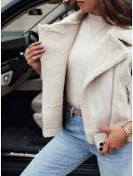 Dámska semišová vesta s ovčou kožušinou WOOLZIP biela FashionStreet TY4743