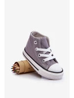 Dziecięce Wysokie Trampki Szare Filemon