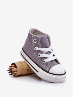 Dziecięce Wysokie Trampki Szare Filemon