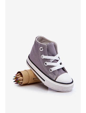 Dziecięce Wysokie Trampki Szare Filemon