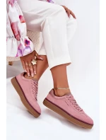 Zamszowe Damskie Sneakersy Daniel Lopez Just Dare SS2D4010 Różowe