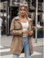 Dámska prechodná bunda parka MOZA tmavo béžová FashionStreet TY4284