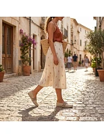 Dámske espadrille topánky beige Potocki PY16373 Dámske espadrille topánky beige Potocki PY16373