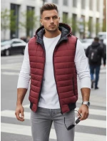 Vínová pánska vesta FashionStreet TX4238 Vínová pánska vesta FashionStreet TX4238