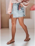 Dámska džínsová sukňa-šortky GOOD VIBE modrá FashionStreet SY0464