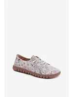 Okenní vzorové polobotky z přírodního semiše Multicolor Flaria