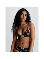 Dámska podprsenka 000QF7478E H1R čierna so srdiečkami - Calvin Klein