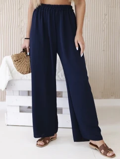 Široké nohavice námornícka modrá