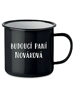 Personalizovaný retro plechový pohár – budúca nevesta