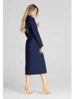 Dámsky kabát M698 tmavomodrý - Figl