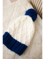 Milano fleecová čiapka K203 ecru+chabra