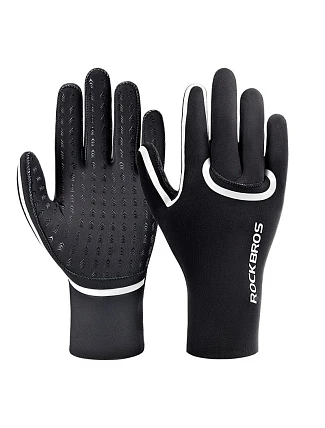 Cyklistické rukavice Rockbros, nepremokavé, veľkosť: XXL - čierne Cyklistické rukavice Rockbros, nepremokavé, veľkosť: XXL - čierne