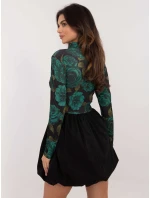 Šaty DHJ SK 19959.35 čierno-zelené