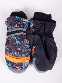 Yoclub Detské zimné lyžiarske rukavice REN-0221C-A110 Viacfarebné