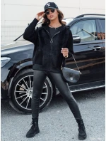 Dámska krátka alpaková bunda KATHERINE s kapucňou čierna FashionStreet NY0672