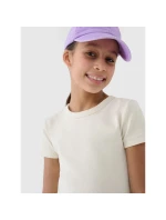 Dievčenské základné tričko 4F 4FJWSS25TTSHF1852-12S Dievčenské základné tričko 4F 4FJWSS25TTSHF1852-12S