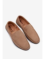 Pánske mokasíny z prírodného semišu Big Star Beige Pánske mokasíny z prírodného semišu Big Star Beige