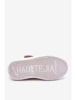 Dziecięce Baleriny Na Rzep W Print Różowe Selah