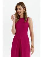 K184 Kombinéza so širokými nohavicami - slivka