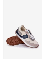 Zamszowe Sneakersy Męskie Na Platformie Big Star RR174471 Hi-Poly System Szare