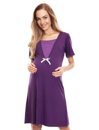 Dámska tehotenská nočná košeľa FW200581133-6 fialová - PeeKaBoo
