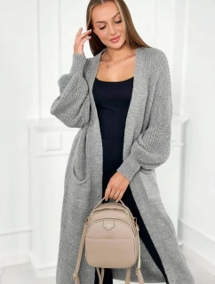 Sveter dlhý svetrík svetlosivý